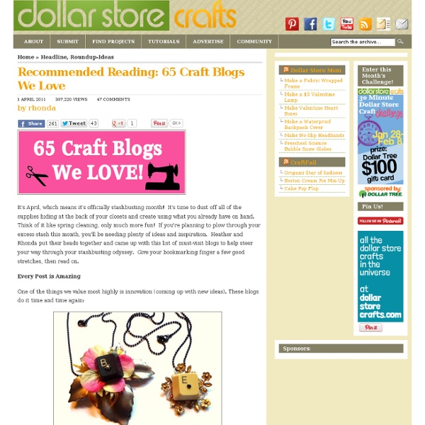 Recommended Reading: 65 Craft Blogs We Love