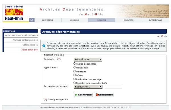 Archives Départementales Du Haut-Rhin