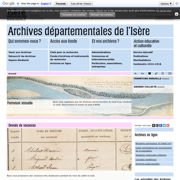 Accueil - Archives départementales