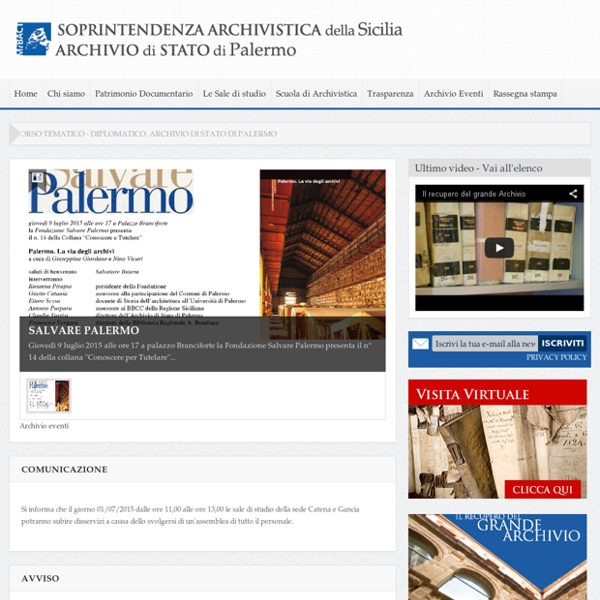 Archivio di Stato di Palermo - Ministero dei Beni e delle Attività culturali e del Turismo