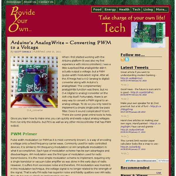 Arduino’s AnalogWrite – Converting PWM to a Voltage