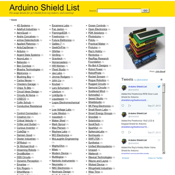 Arduino Shield List