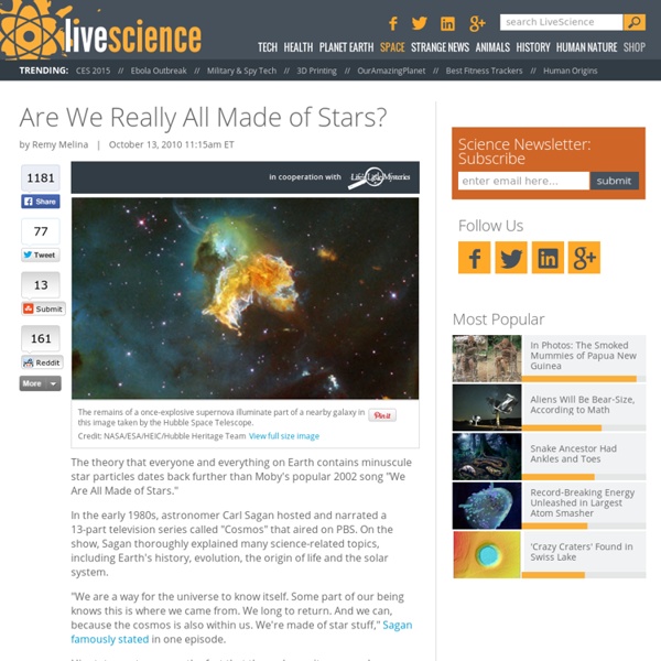 Cosmos, Moby’s Song ‘We Are All Made of Stars’, Universe & Solar System