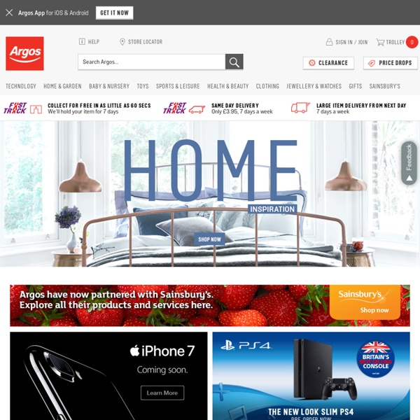 Shop Online with Argos.co.uk your Online Catalogue for Home Shopping