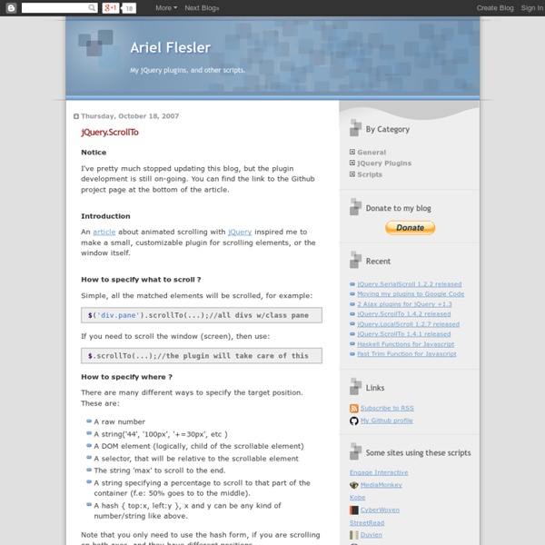 jQuery.ScrollTo Pearltrees