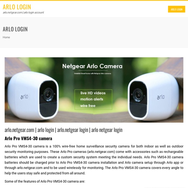 Arlo netgear login Pearltrees