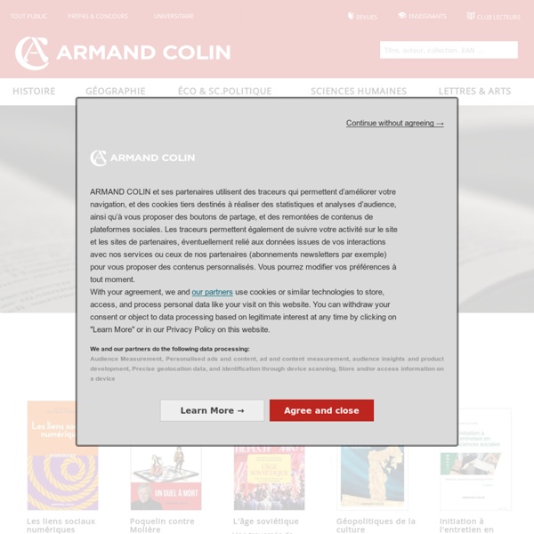 Editions Armand colin : éditeur de livres universitaires, ouvrages et revues de sciences humaines