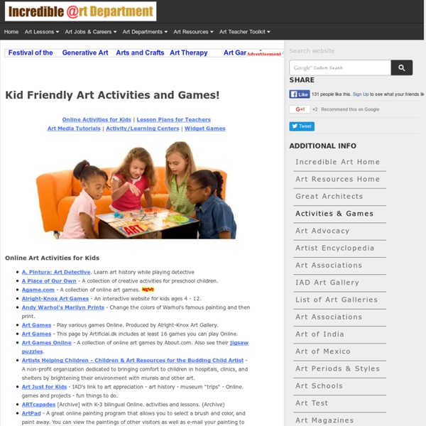 Art Activities, Art Projects & Art Games