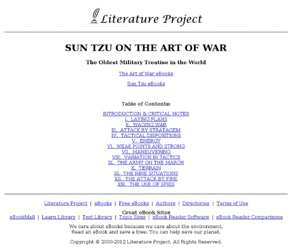 Art of War by Sun Tzu - Free eBook Online