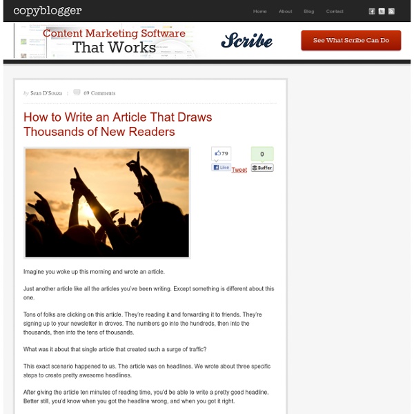 How to Write an Article That Draws Thousands of New Readers