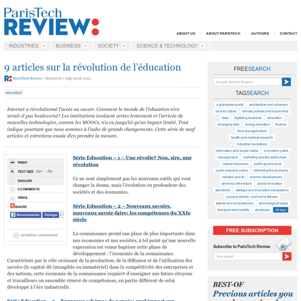 9 articles sur la révolution de l’éducation