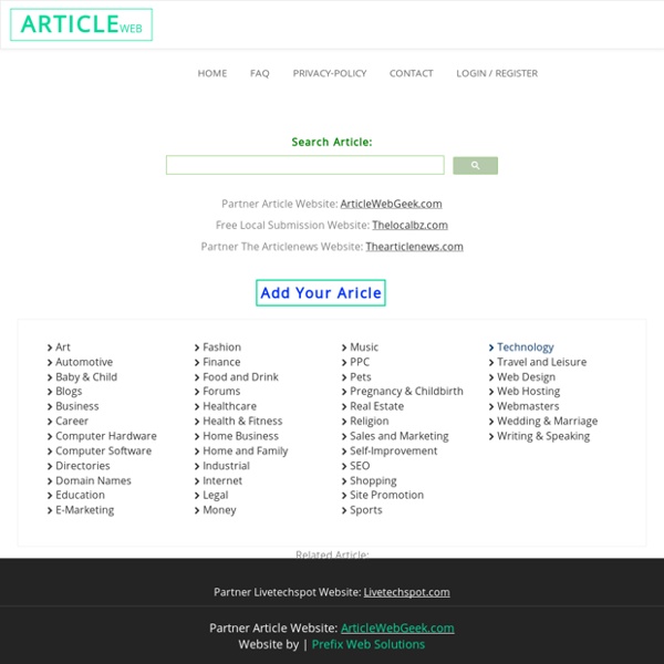 ArticleWeb55 Submission - Submit our Best Quality Original Articles