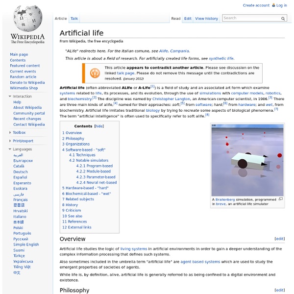 Artificial life