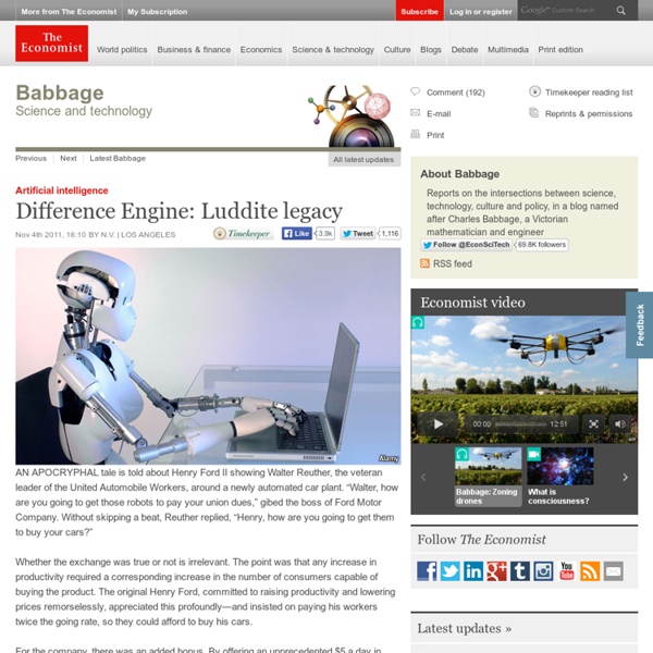 Artificial intelligence: Difference Engine: Luddite legacy