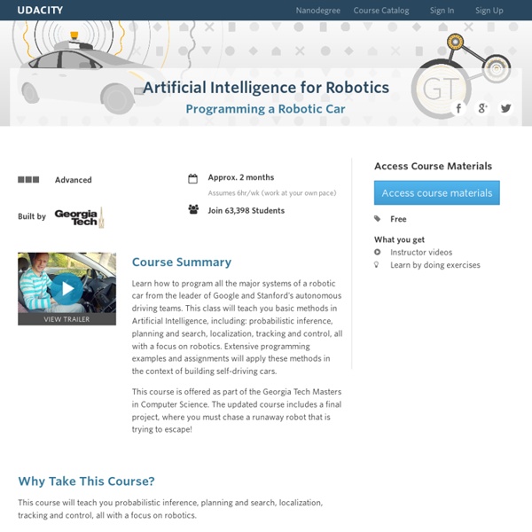 Artificial Intelligence for Robotics Course