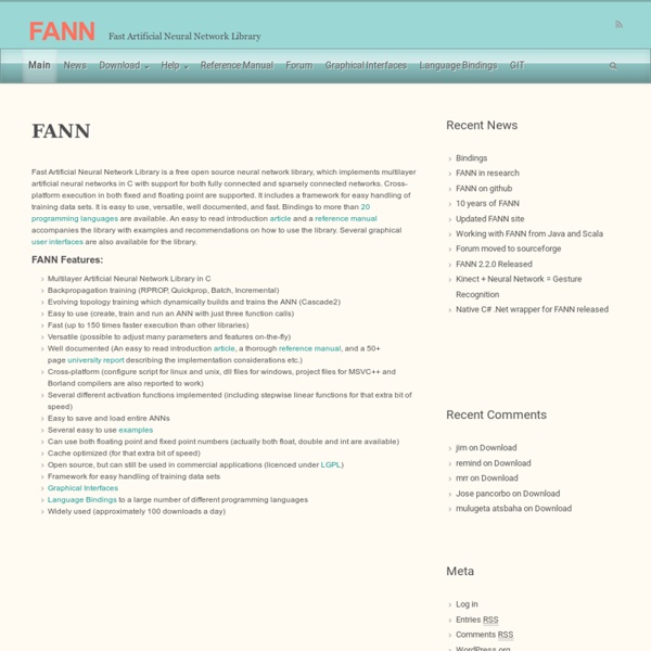 Fast Artificial Neural Network Library (FANN)