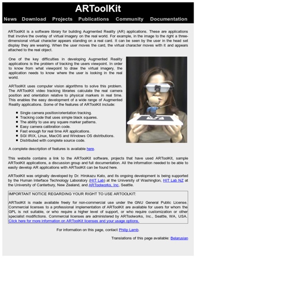 ARToolKit Home Page