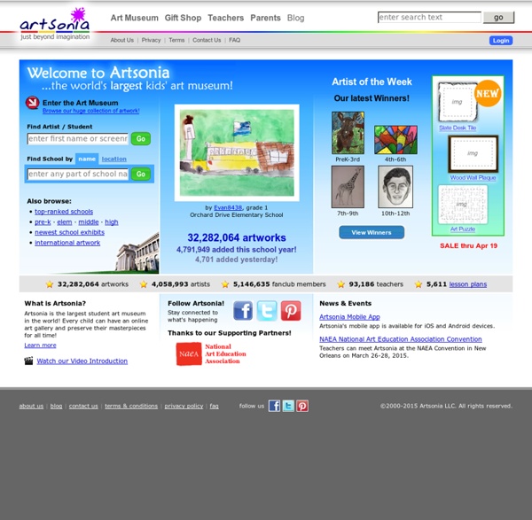 Artsonia Kids Art Museum — The Largest Student Art Gallery on the Web!