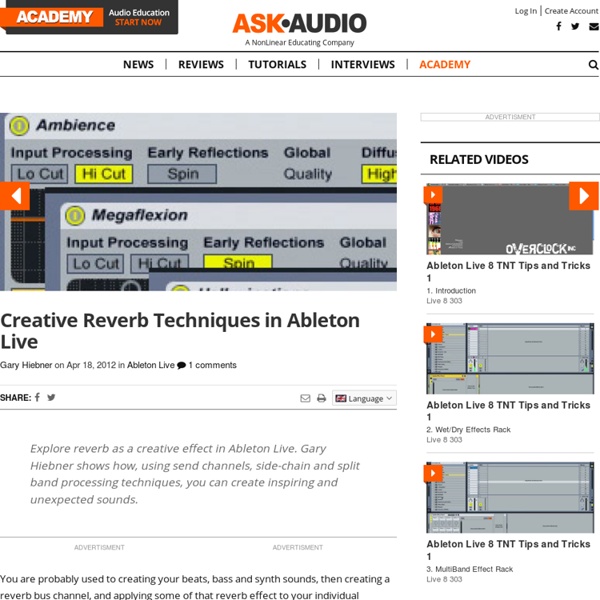 Creative Reverb Techniques in Ableton Live - Ableton Live