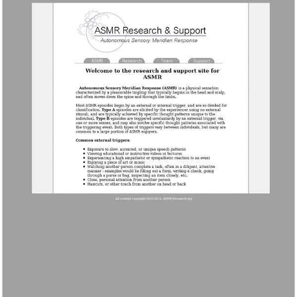 ASMR Research & Support