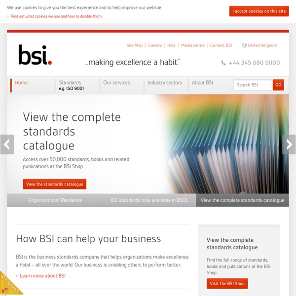 BSI: Standards, Training, Testing, Assessment & Certification