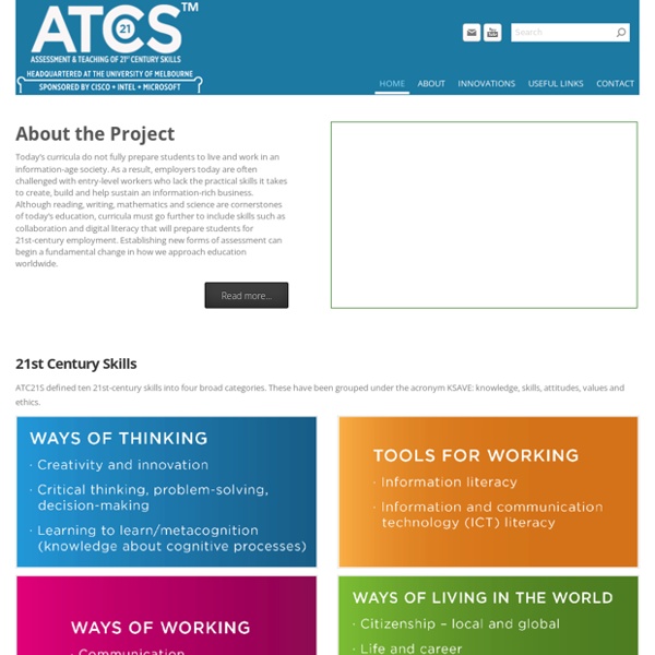 Assessment & Teaching of 21st Century Skills - ATC21S