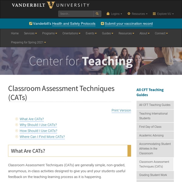 Classroom Assessment Techniques (CATs)