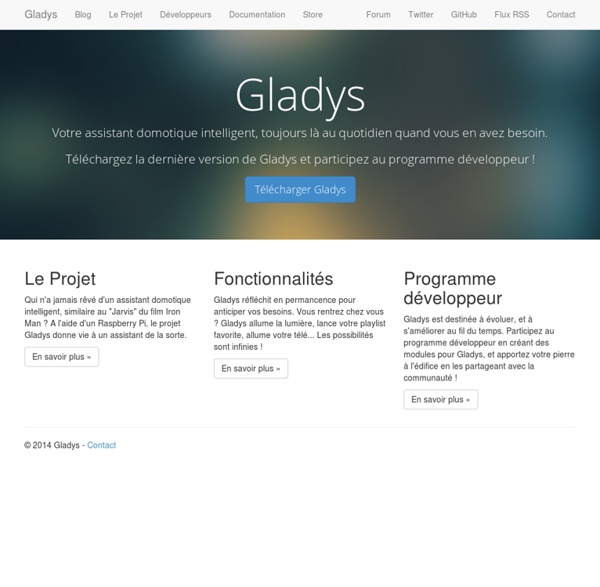 Gladys - Votre assistant domotique intelligent