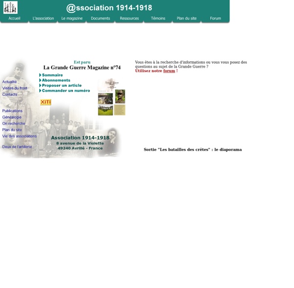 Association 1914-1918 - Page d'accueil