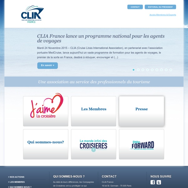 CLIA France - Association Française des Compagnies de Croisières