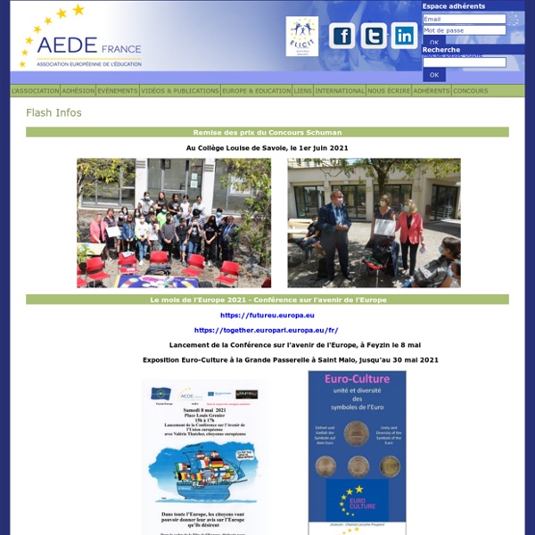 AEDE FRANCE - Association Européenne de l'Education - Flash Infos