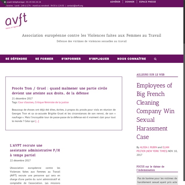 AVFT Association européenne contre les Violences faites aux Femmes au Travail