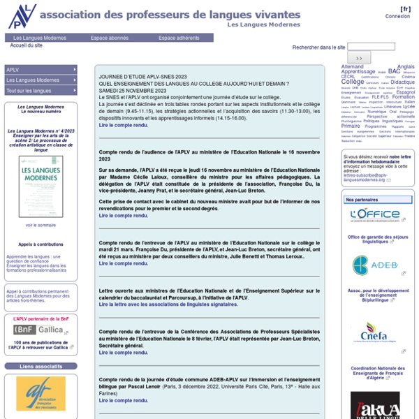 Association des Professeurs de Langues Vivantes