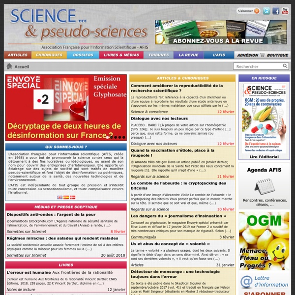 Afis - Association française pour l'information scientifique