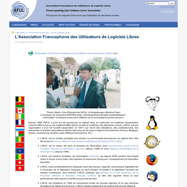 L'Association Francophone des Utilisateurs de Logiciels Libres
