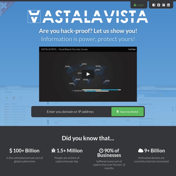ASTALAVISTA - the hacking and security community