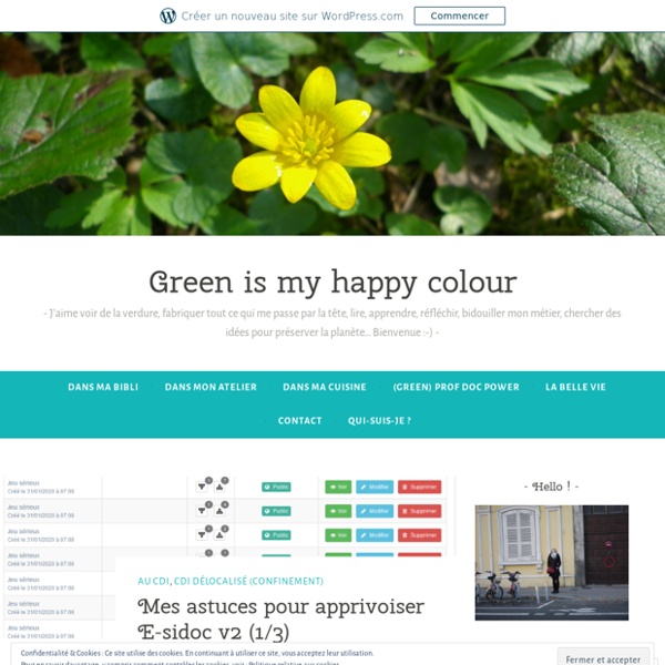 Mes astuces pour apprivoiser E-sidoc v2 (1/3) – Green is my happy colour