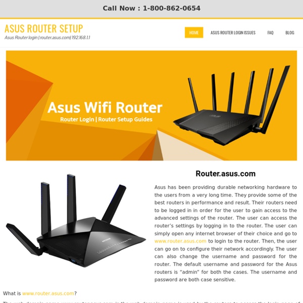 Asus Router Setup