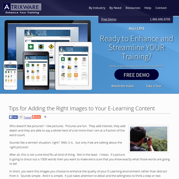 Tips for Adding the Right Images to Your E-Learning Content