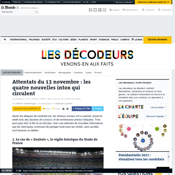 Attentats du 13 novembre : les quatre nouvelles intox qui circulent