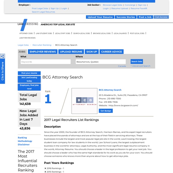 BCG Attorney Search - Legal Recruiter Company Profile