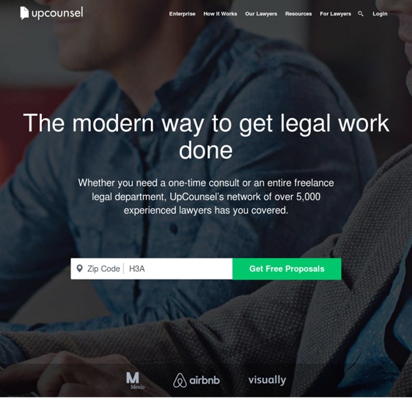 Business Legal Services On-Demand by Top Attorneys on UpCounsel