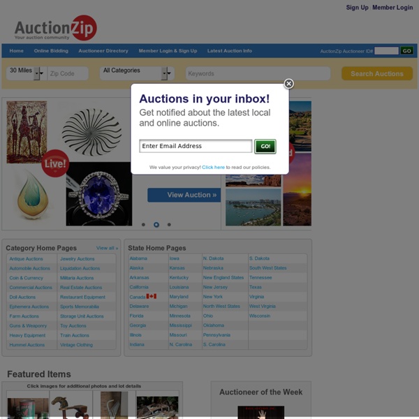Auction Zip - Live Auction Locator - Find Auctions Anywhere!