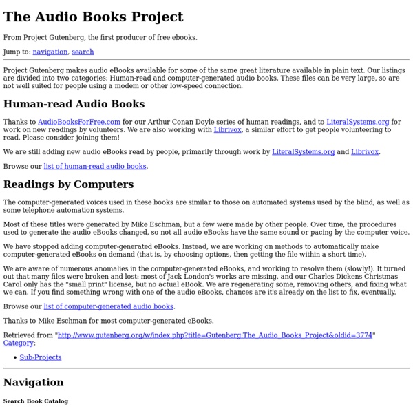 The Audio Books Project