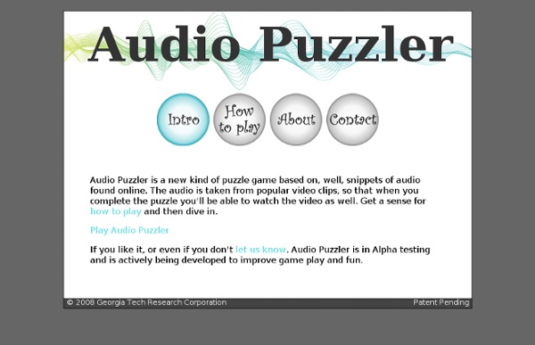 Audio Puzzler - Intro