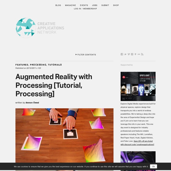 Augmented Reality with #Processing - Tutorial by Amnon Owed