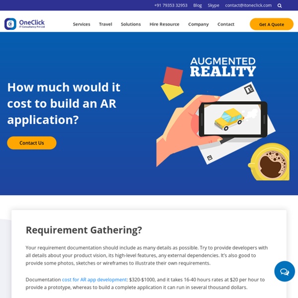Augmented Reality App Development Cost in USA, Best AR App Development Company