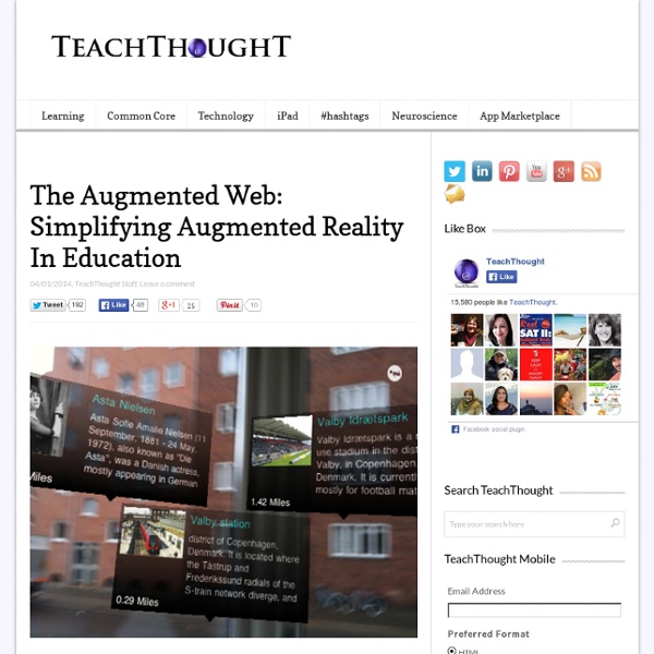 The Augmented Web: Simplifying Augmented Reality In Education