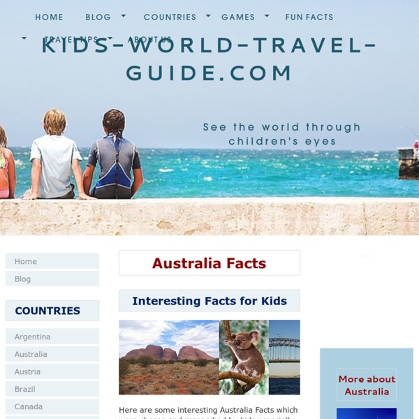 Australia Facts for Kids: Facts about Australia for Kids