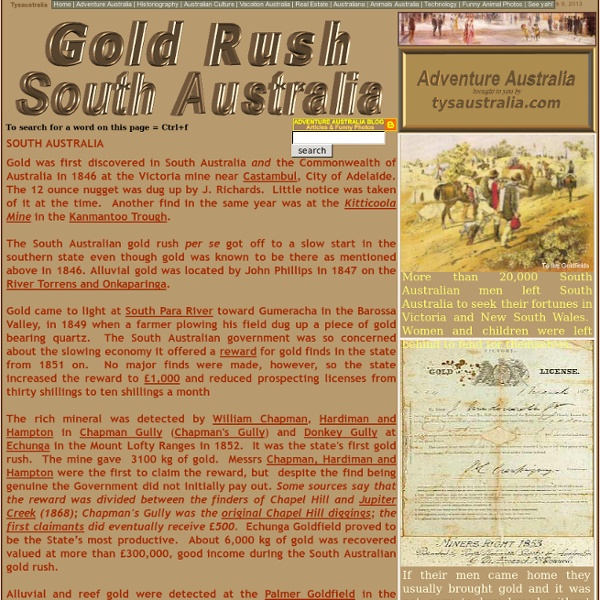 Find, mines, rewards, locations, South Australian Gold Rush